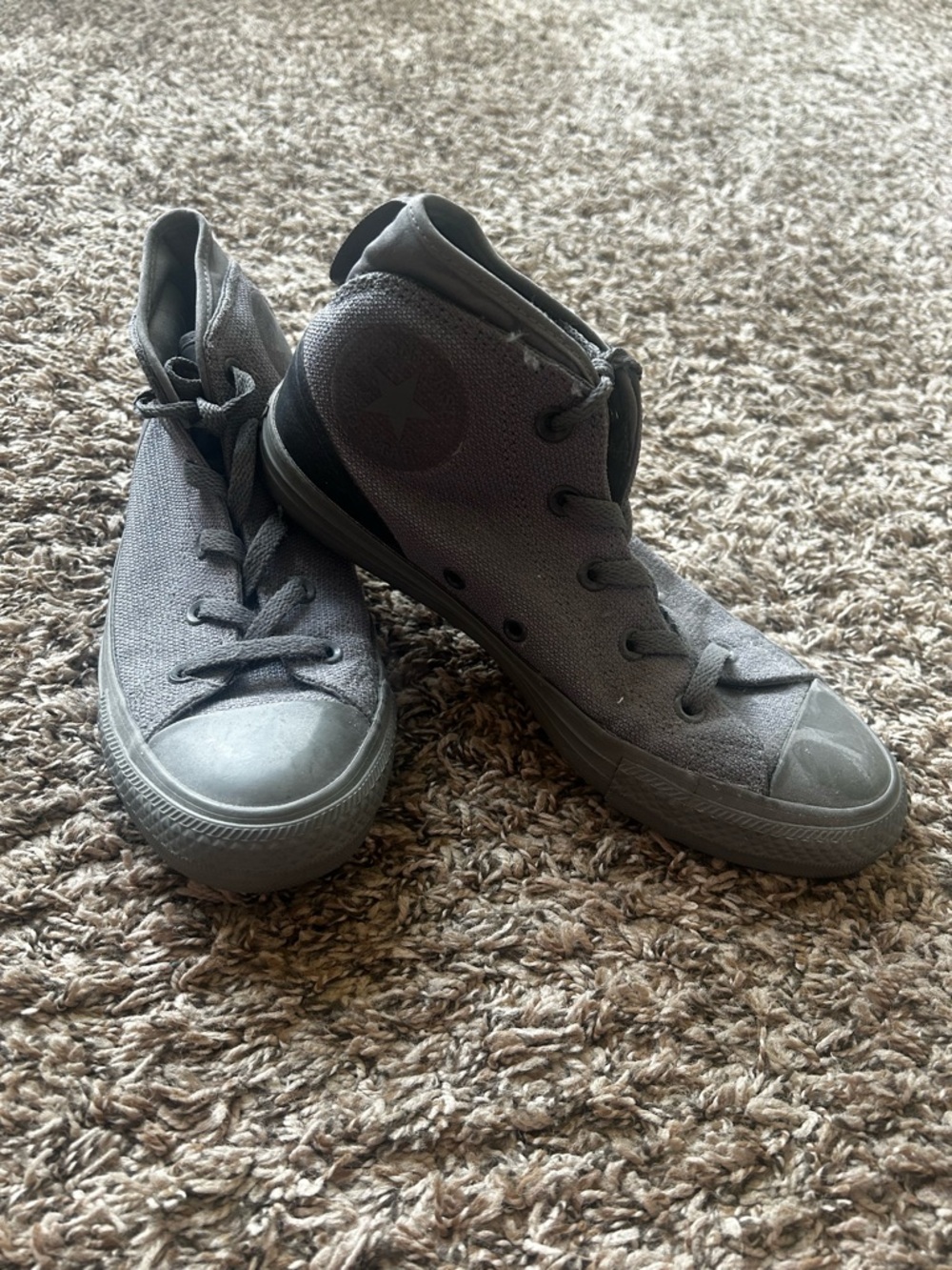 Gray High Top Converse Sneakers